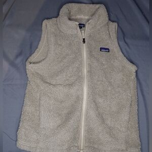 Patagonia Kids Light Grey Sherpa Fleece Vest